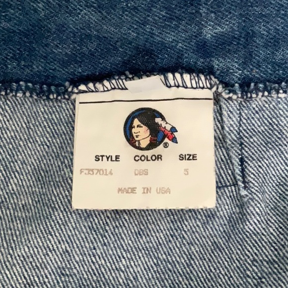 Cherokee vintage denim skirt. Size 5. USA High rise. - Picture 6 of 6
